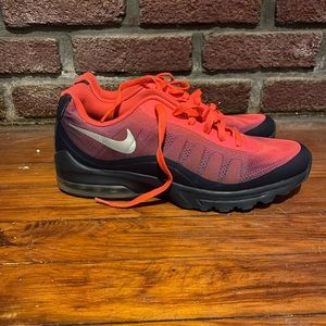 Orange-Red and Black Nike Air Max Invigor